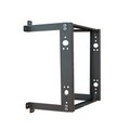 Quest Mfg Open Frame Wall Rack, 16U, 3' x 12"D, Black WR1928-16-02